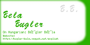 bela bugler business card